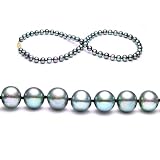 AugustinaJewelry Single Strand 18 Inch 7-8mm Black Freshwater Cultured Pearl Necklace