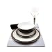Denby Jet Black 28 Piece Ceramic, Glass and Accessories Tableware Set for 4 Placesettings