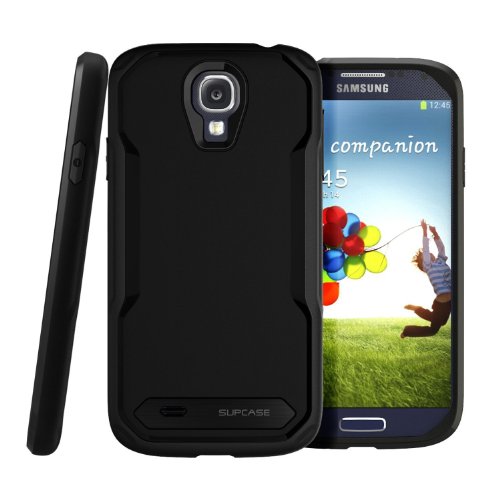 SUPCASE Unicorn Beetle Series Premium Hybrid Protective Case for Samsung Galaxy S4 i9500 Smartphone (Black/Black) - Multiple Color Options