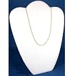 White Velvet Padded Necklace Pendant Bust Showcase Display 10 7/8"