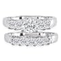 Diamond Bridal Sets: 1.09ct Diamond Bridal Set With 1/4ct Center Diamond in 14k White Gold
