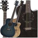 Dean Exotica Quilted Ash Acoustic - Electric Cutaway Guitar with Tuner Preamp - B000QDRP90