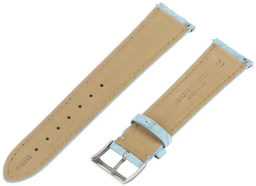 Swiss Watch InternationalUnisex 21 MM Light Blue Genuine Alligator Strap 21ABR50M