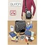 Buxton Leather Over the Shoulder Organizer Bag- Black