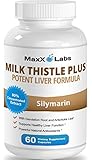 Milk Thistle Extract 250mg (80% Silymarin) ★ NEW ★ Potent Liver Cleanse Complex Formulated with Artichoke Leaf Extract (125mg) and Dandelion Root (125mg) - Gluten Free - 60 Capsules