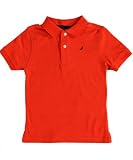 Nautica Solid Pique Polo (Sizes 4 - 7X) - tomato, 7