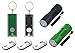 Flashlight LED Set: 2- 3½ Inch Nine LED Aluminum Flashlights, 2 Mini LED Flashlight Key Chain, 3 Bottle Opener/Flashlight Keychain