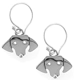 Dachshund Dog Face Sterling Silver Earrings