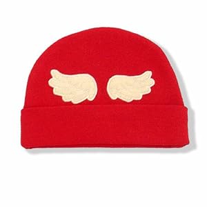 Sckoon Organic Cotton Baby Cap with Wings Holiday Red