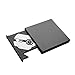 FLFLK USB 2.0 Portable External CD DVD Drive with Combo CD-RW Burner Reader (Black)