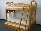 Mountain River Bunk Bed Twin over Twin in Honey with Trundle