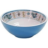 Le Cadeaux Triple Weight Melamine Cereal or Salad Bowl, Aqua Blue Dragons