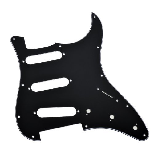 1pc Black 3ply Pickguard Fender Stratocaster Repalcement Guitar Parts
