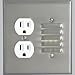 Progress Lighting P6830-09 Everlume Light/Plug Combo Outlet Cover in Brushed Nickel