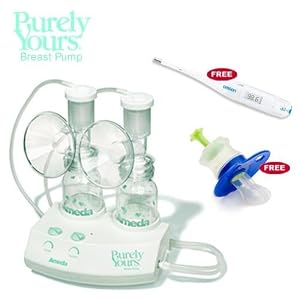 Ameda Purely Yours Breastpump with Free Omron Digital Thermometer and Baby Medicine Dispenser