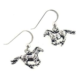 Buy Sterling Silver Horse stallion Dangle Earrrings by Roger Enterprises