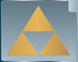 TRIFORCE LOGO #2 from the Legend of Zelda GOLD vinyl decal sticker 4"