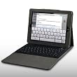 LEDER TASCHE H�LLE MIT BLUETOOTH-TASTATUR(QWERTY) F�R APPLE IPAD 2 IN SCHWARZ