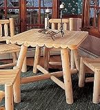 Kitchen & Housewares : Cedar Log 37' Square Dining Table