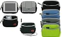 Soft Neoprene Sleeve Case for Garmin Nuvi 200 205 250 255 260 270 300 310 350 360 370 Vehicle GPS Navigator + Screen Protector Shield (Garmin GPS NOT included)