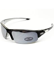 Xloop Sports Sunglasses Cycling Golf Running Baseball Mens Ladies Black Silver Inside Xl223 by Xloop
