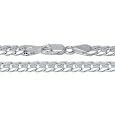 3mm Italian Sterling Silver Curb Link Chain Necklace Gauge 080 (16", 18", 20", 22", 24", 26", 28", 30")