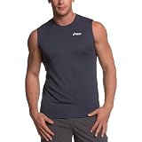 ASICS Men's Circuit-7 Warm Up Running Shirt 
Sleeveless,Navy,Medium