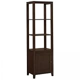 Lingo Audio Pier Bookcase (Warm Mahogany) (68H x 20W x 15D)