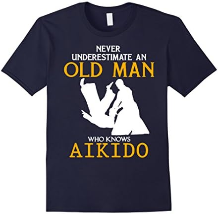 Men's Old Man Aikido T-Shirt Large Navy