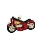 Barcana 4.5-Inch Shatterproof Red Motorcycle Ornament, Set of 3