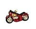 Barcana 4.5-Inch Shatterproof Red Motorcycle, Christmas Ornaments, Set of 3