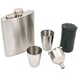 Stainless Steel Hip Flask 4 Shot Glasses Funnel Alcohol