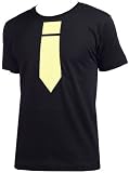 Spoilt Rotten - Yellow Tie Retro Dad T-Shirt - Gift for Daddy, Black, X-Large