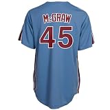MLB Tug McGraw Philadelphia Phillies 80's Cooperstown Short Sleeve Synthetic Replica Jersey