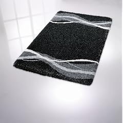 Kleine Wolke Badteppich Teja Fb.: schwarz ca. 60x100cm