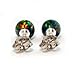 Aurora: 6mm Black Australian Opal Ball Stud Post Earrings Solid 925 Sterling Silver