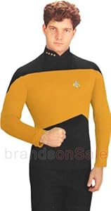 Adult's Yellow Star Trek Next Generation Shirt (Size: X-Large 44-46)