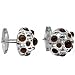 Sterling Silver Cherry Amber Multistone Designer Cuff links