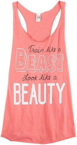 CornerShop Juniors Train Like A Beast Tank Top Medium Strawberry red
