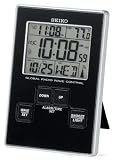 Seiko Atomic Travel Alarm - Black & Metallic Case - Thermometer - World Time