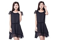 Summer Chiffon/Organza/Tulle Elasticized   Waistline Bubble Dress  Dress