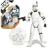 Review Hasbro 87422 / Clone Trooper Super Articulated #1 w/ Coin Saga Legends Wave 1 30th Anniversary 2007