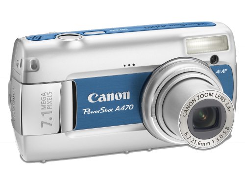 City Travel Guides Discounted  Kamera & Foto : Canon PowerShot A470 Digitalkamera (7 Megapixel, 3-fach opt. Zoom, 2,5" Display) blau