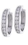 Ladies 2CT Diamond Hoop Earrings