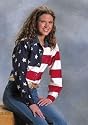 Ladies Roper Star and Stripes 2X-Large Red/White/B