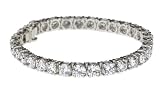 Platinum 4-Prong Diamond Tennis Bracelet (GIA Certified 16.25 cttw, Ideal Cut, D Color, VVS1-VS2 Clarity), 7