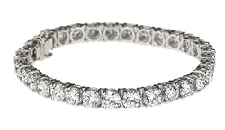 Platinum 4-Prong Diamond Tennis Bracelet (GIA Certified 16.25 cttw, Ideal Cut, D Color, VVS1-VS2 Clarity), 7"