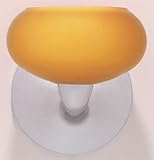 IMAGE OF Tech Lighting Sconce TE-700WSEDMEAC Eden with Meteor Wall Sconce Amber Glass with Chrome Hardware