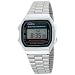 Casio Men's A168WA-1UWD Silver Plastic Quartz Watch with Digital Dial