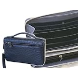 オーストリッチ 高級ダチョウ革 多機能 長財布 CJN1339IBL